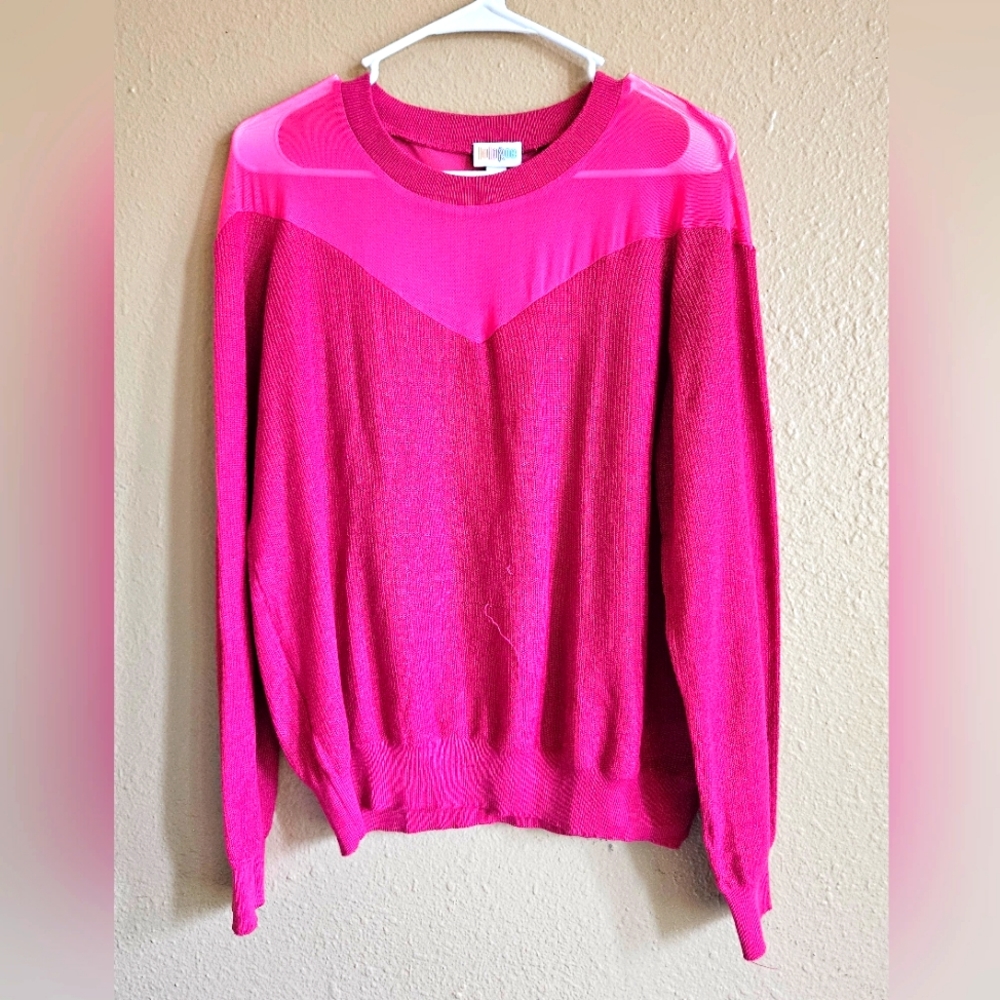 Lularoe hot pink knit sweater